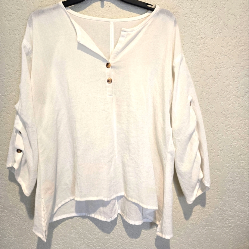 WHITE linen Bellini shirt - made in Italy